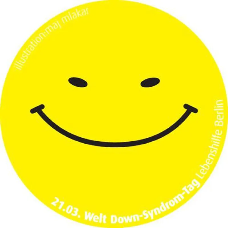 Seit 2008 ist der Smiley das Zeichen für den Welt-Down-Syndrom-Tag (Illustration: Maj Mlakar)