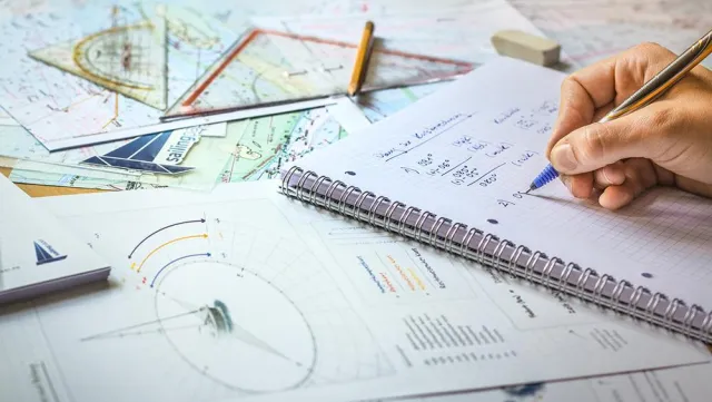 Bild: Segel los für sailingpaper: Collegeblock und Lernunterlagen für den Sportbootführerschein See in einem