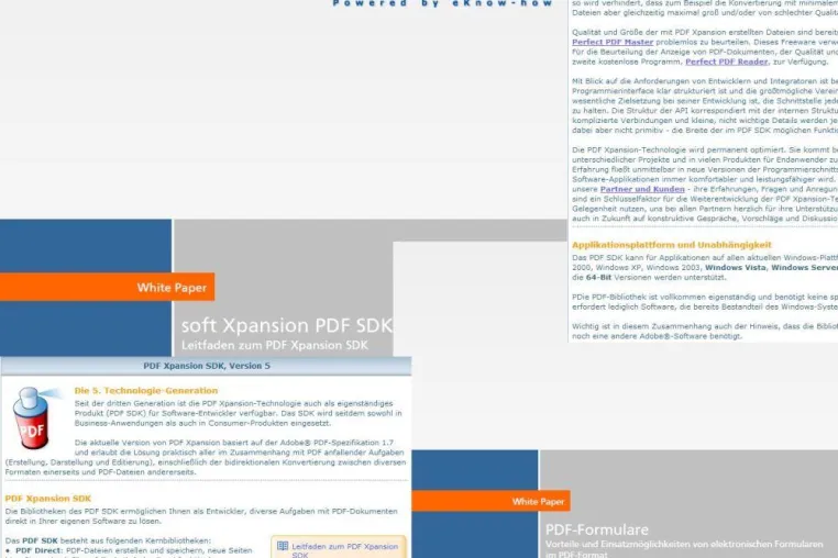 PDF Xpansion-SDK erweitert - Entwickler-Bibliotheken jetzt noch leistungsfähiger Bild: PDF Xpansion-SDK erweitert - Entwickler-Bibliotheken jetzt noch leistungsfähiger