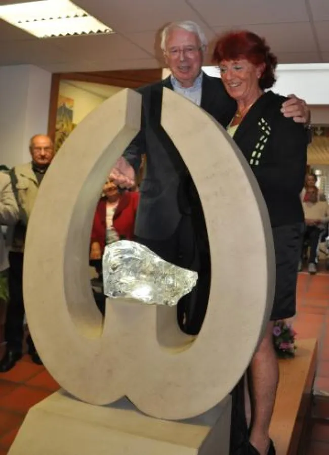 Dieter Schmitt mit der Künstlerin Jolande Spaink