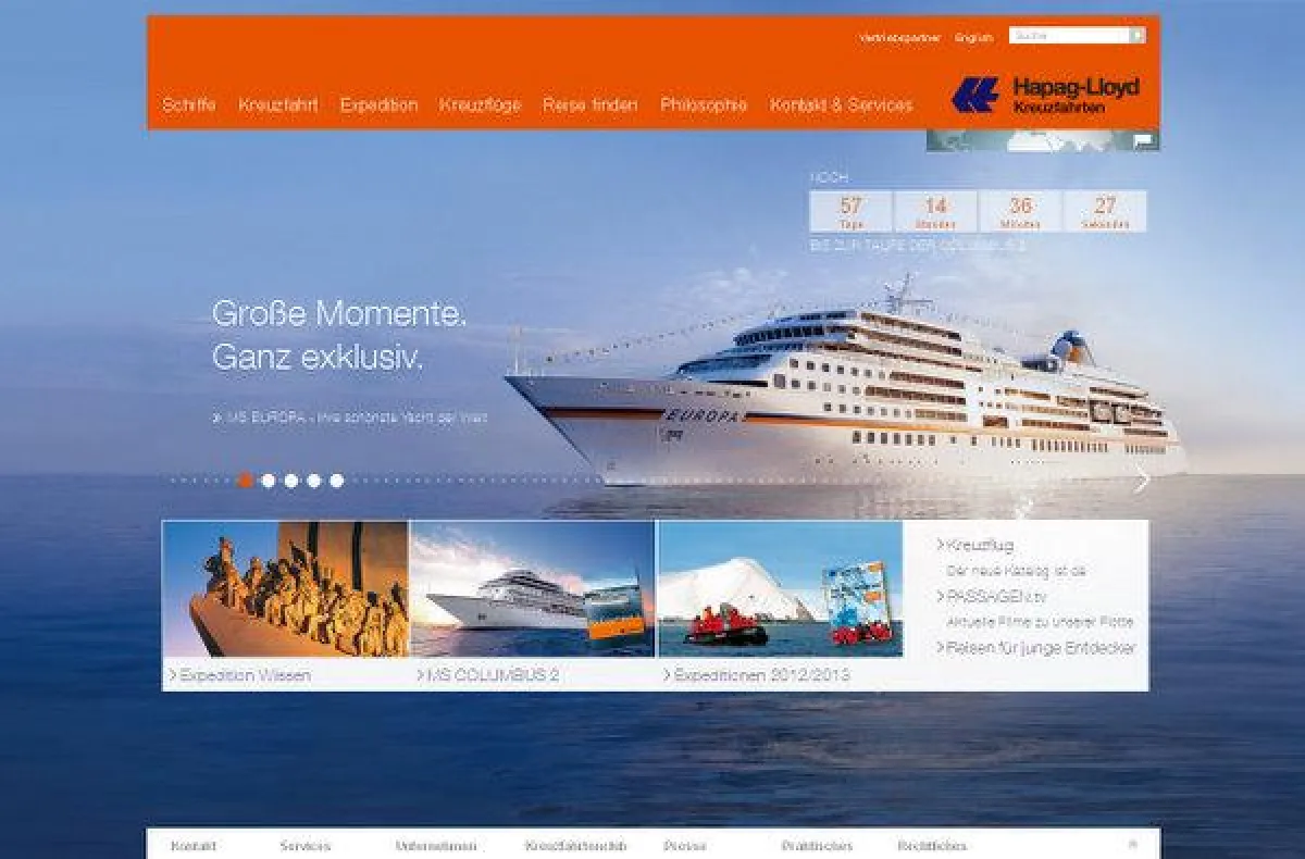 Elephant Seven gestaltet Online-Präsenz von Hapag-Lloyd Kreuzfahrten neu
