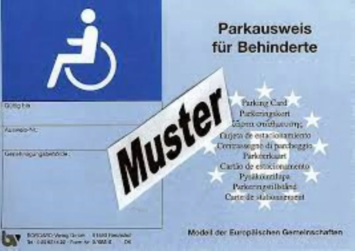 blauer Behindertenparkausweis (© © Bild https://www.vdk.de CC )