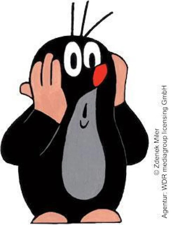 Der kleine Maulwurf als Wandtattoo der Firma K&L Wall Art.