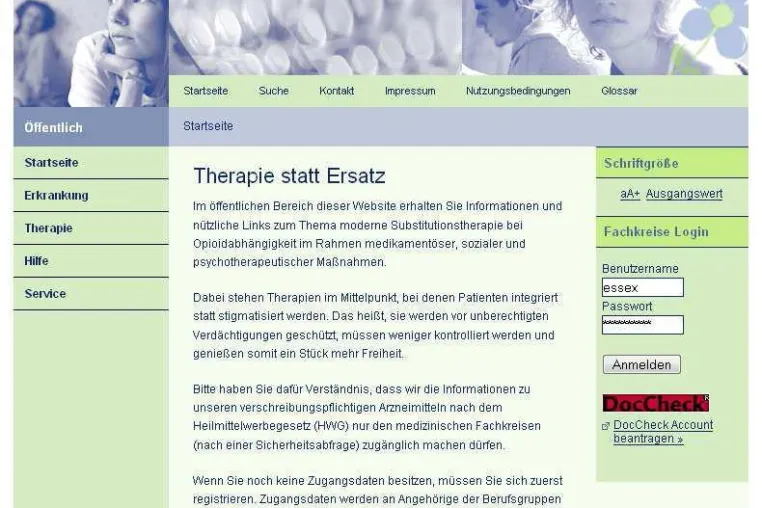 Bild: Therapie statt Ersatz lautet der Weg aus dem Teufelskreis der Sucht