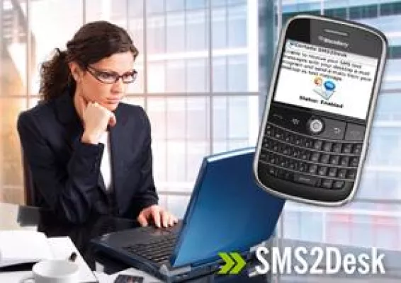Bild: Neue Applikation “SMS2Desk” für BlackBerry-Smartphones konvertiert SMS in E-Mails