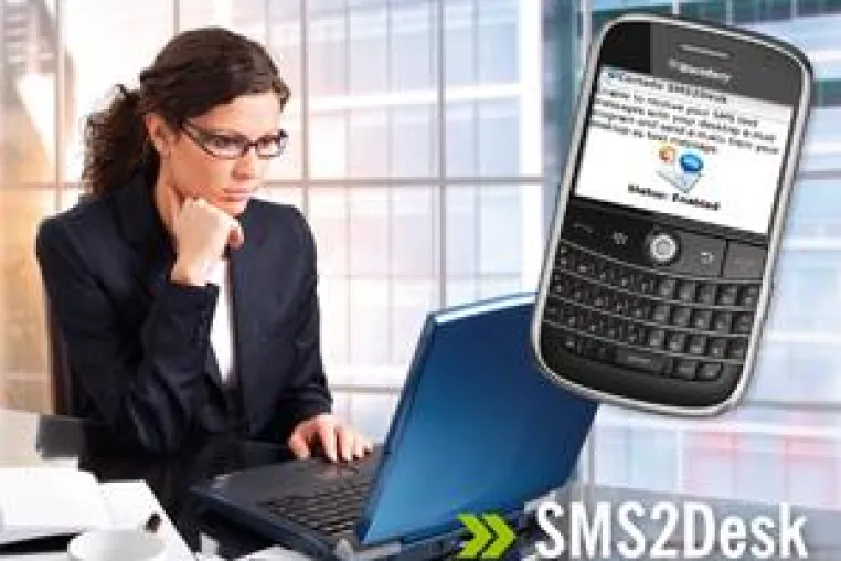 Bild: Neue Applikation “SMS2Desk” für BlackBerry-Smartphones konvertiert SMS in E-Mails