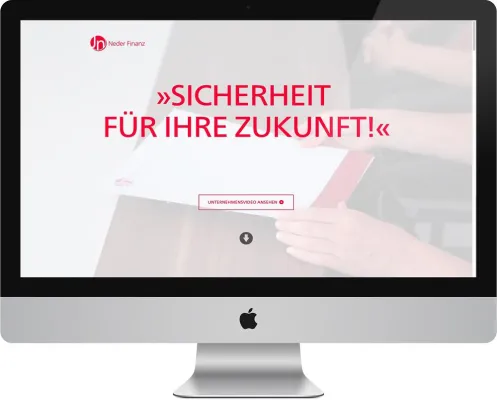 Bild: Übersichtlich, Modern, Informativ - Neder Finanz geht mit One-Page-Website online