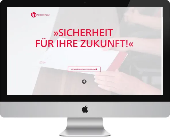 Bild: Übersichtlich, Modern, Informativ - Neder Finanz geht mit One-Page-Website online