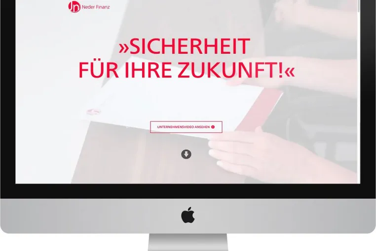 Bild: Übersichtlich, Modern, Informativ - Neder Finanz geht mit One-Page-Website online