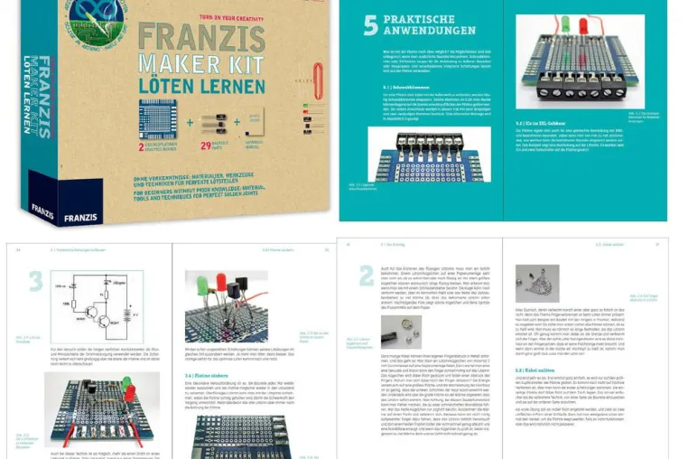 FRANZIS: Maker Kit - Löten lernen - ohne Vorkenntnisse zu ersten Elektronik-Projekten Bild: FRANZIS: Maker Kit - Löten lernen - ohne Vorkenntnisse zu ersten Elektronik-Projekten
