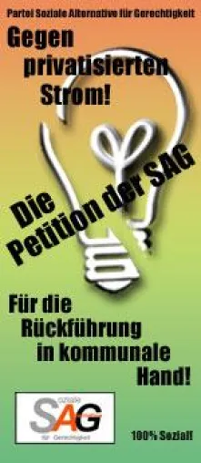 Bild: SAG Petition zur Rekommunalisierung der Stromwirtschaft