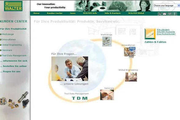 Bild: Kundennah - Neuer Web-Auftritt der WALTER AG mit virtuellem Kunden-Center
