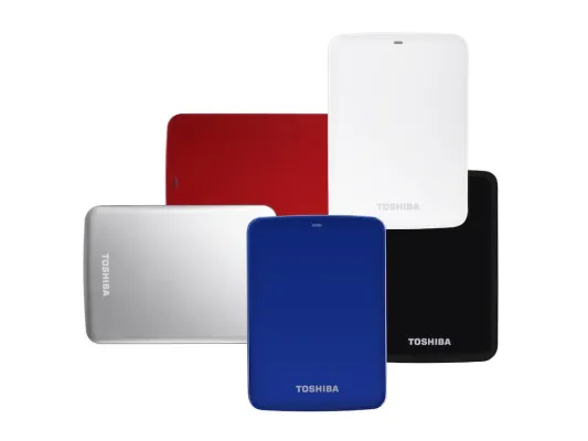 Bild: Neue tragbare Toshiba-Festplatten der STOR.E-CANVIO-Reihe bieten bis zu 2 TB Speicherkapazität