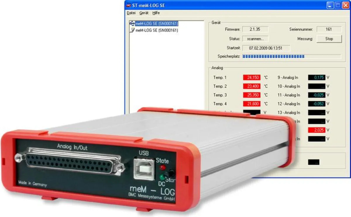 Datenlogger meM-LOG-SE: multifunktional - kompakt - mobil einsetzbar