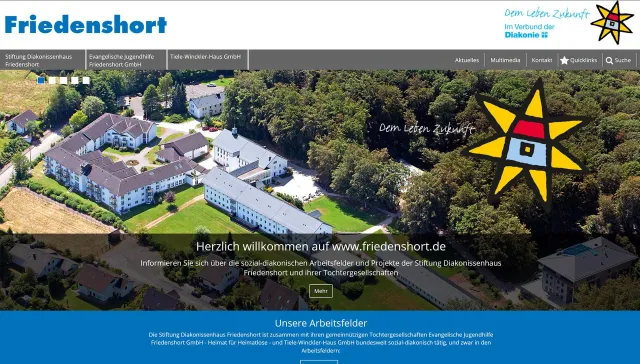 Friedenshort mit neuem Internetauftritt Bild: Friedenshort mit neuem Internetauftritt