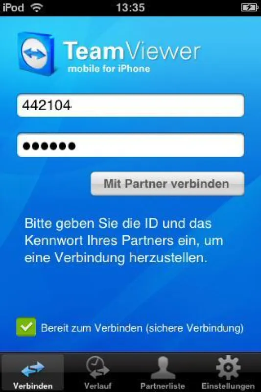 Screenshot TeamViewer App