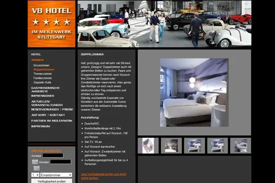 V8HOTEL im Meilenwerk – jetzt mit eigener TYPO3-Seite im Netz Bild: V8HOTEL im Meilenwerk – jetzt mit eigener TYPO3-Seite im Netz
