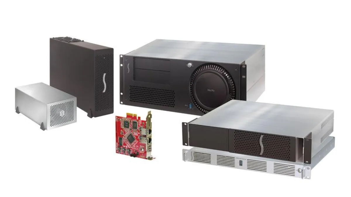Sonnet Echo Express Familie mit der Audinate PCIe-R Soundkarte