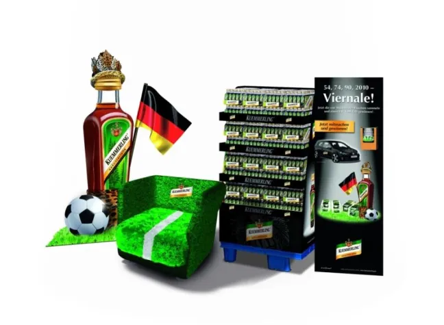 Bild: ’54, ’74, ’90, 2010 – KUEMMERLING® stellt sich im Handel perfekt für die Fußball-Weltmeisterschaft 2010 auf
