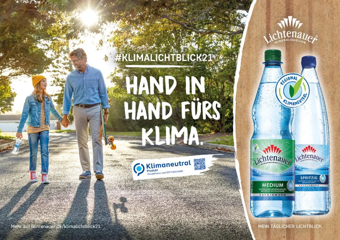Lichtenauer Mineralwasser ist klimaneutral.