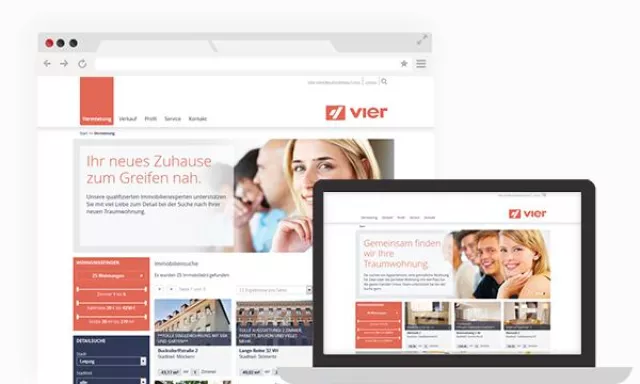 Bild: i-fabrik launcht neuen Internetauftritt der VIER Immobilien GmbH