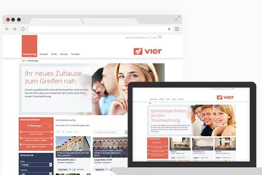 Bild: i-fabrik launcht neuen Internetauftritt der VIER Immobilien GmbH