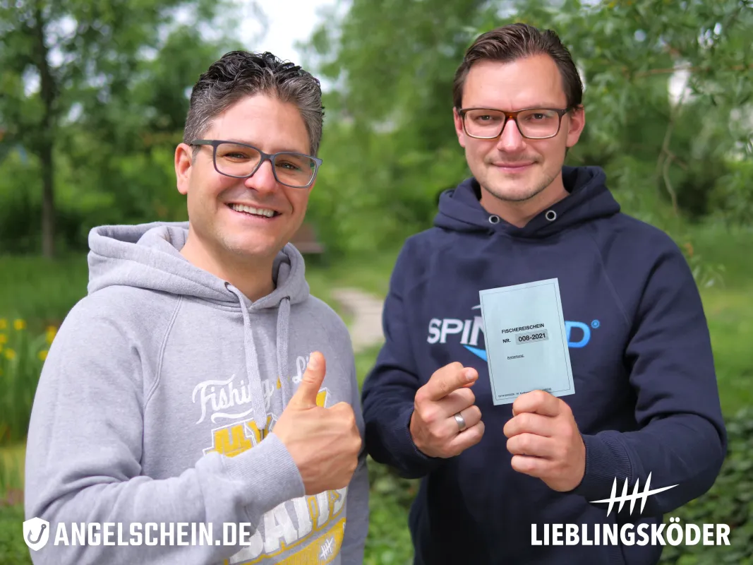 Helfen Angel-Einsteigern: Georg Baumann (l.) und Jens Puhle haben Angelschein.de gegründet (© www.angelschein.de)