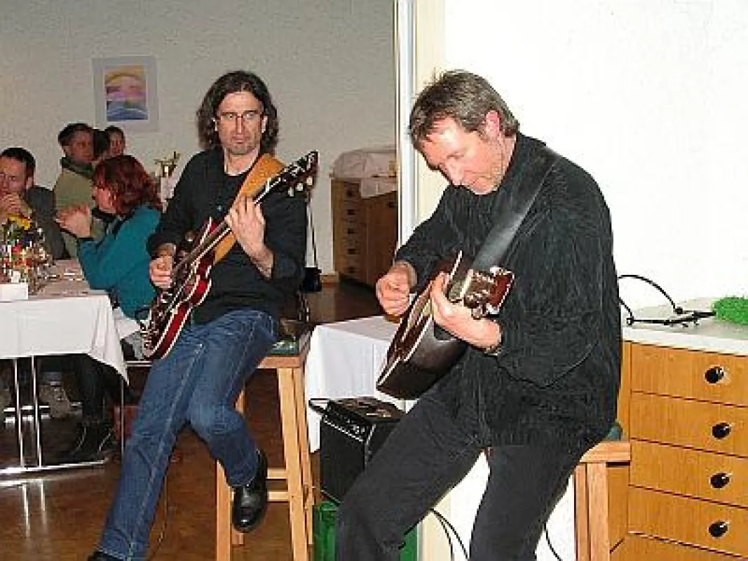 Die Vollblutmusiker Klaus Bayer und Harry Braun haben den Blues (Bild: wort.laut).