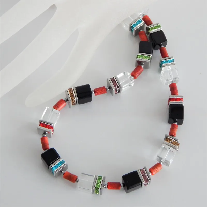 Designer Kette EriGe Design mit echten Edelsteinen