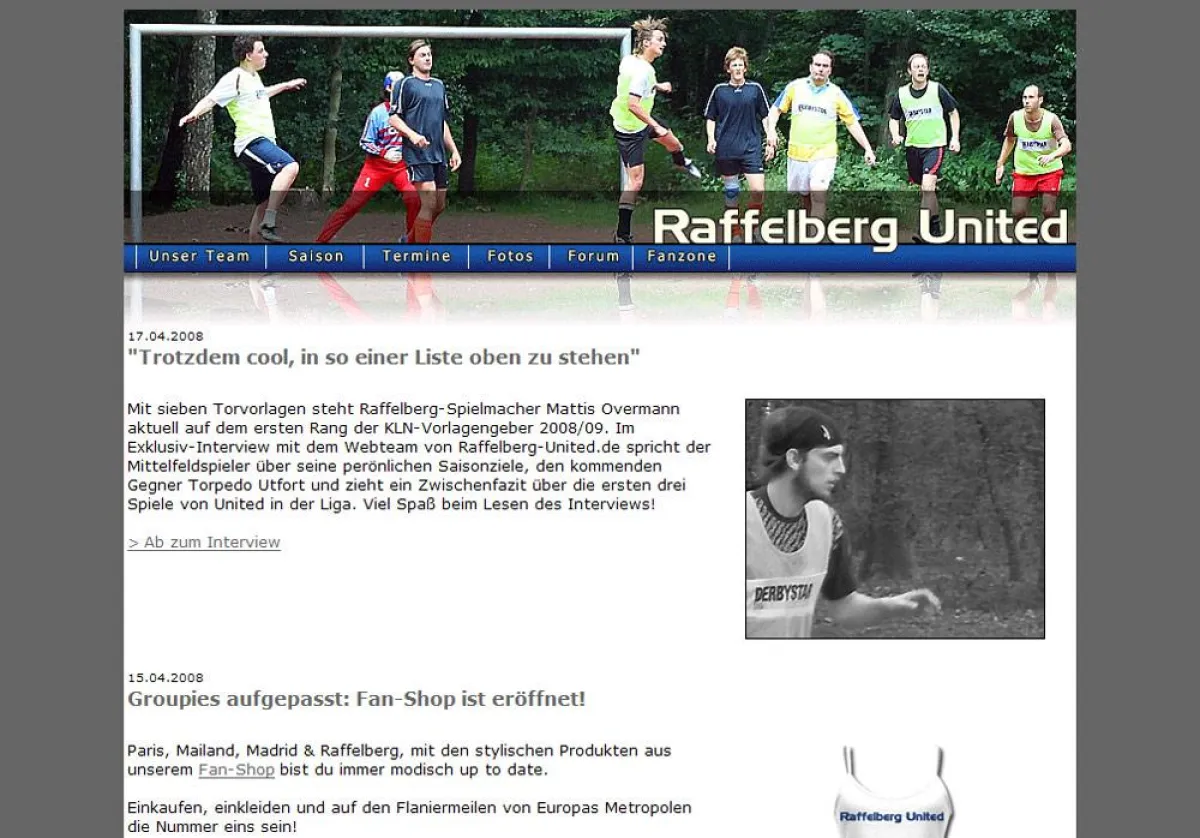 www.Raffelberg-United.de - Die neue Homepage des Fußball-Vereins aus Duisburg.