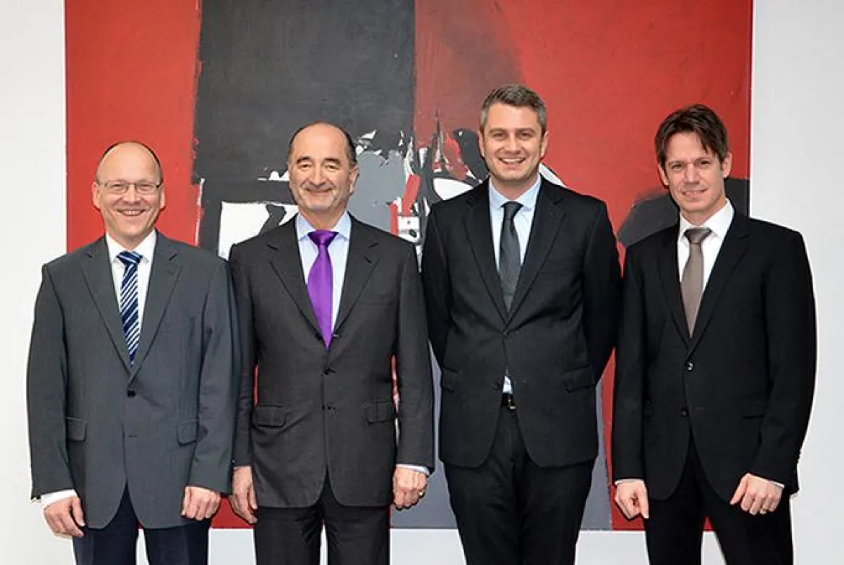 v.l.: Jörg Nauel, Peter M. Binder, Michael Pfaff, Peter Wimmer