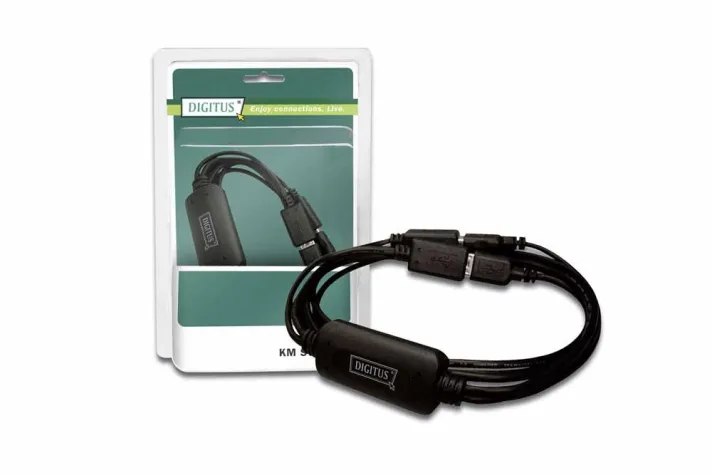 Bild: KM Switch von DIGITUS® zwischen 2 Computern umschalten ohne Schalter oder Hotkey