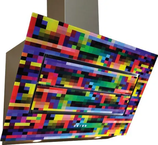 Bild: Die Vento III Mosaik von Refsta ergänzt das moderne Dunstabzugshauben Programm 2014