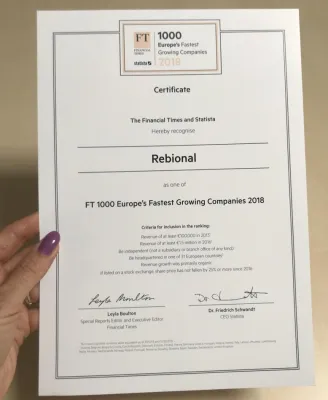 Bild: Erneute Auszeichnung für Rebional: Wachstums-Champion 2018 in Europa