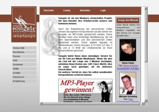 Bild: Urheberrechte beweisen unter songate.de