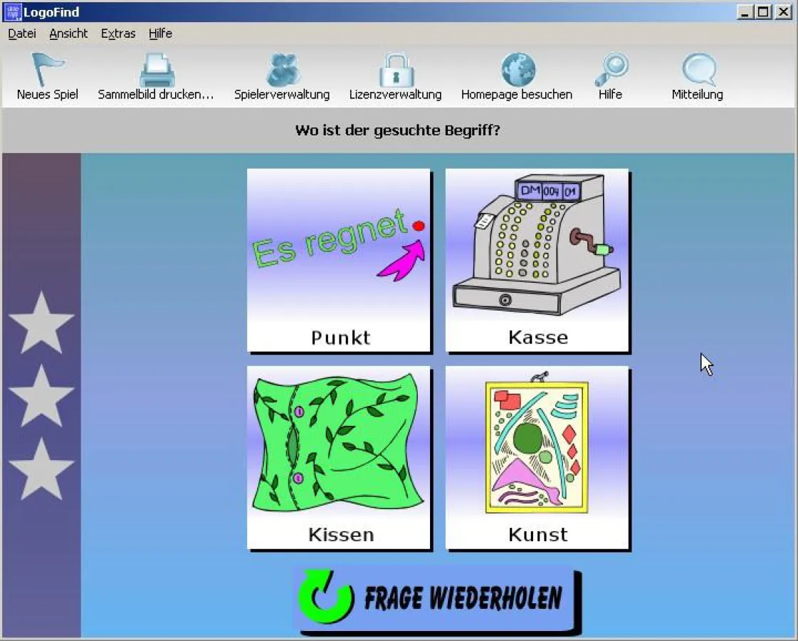Spieloberfläche bei LogoFind