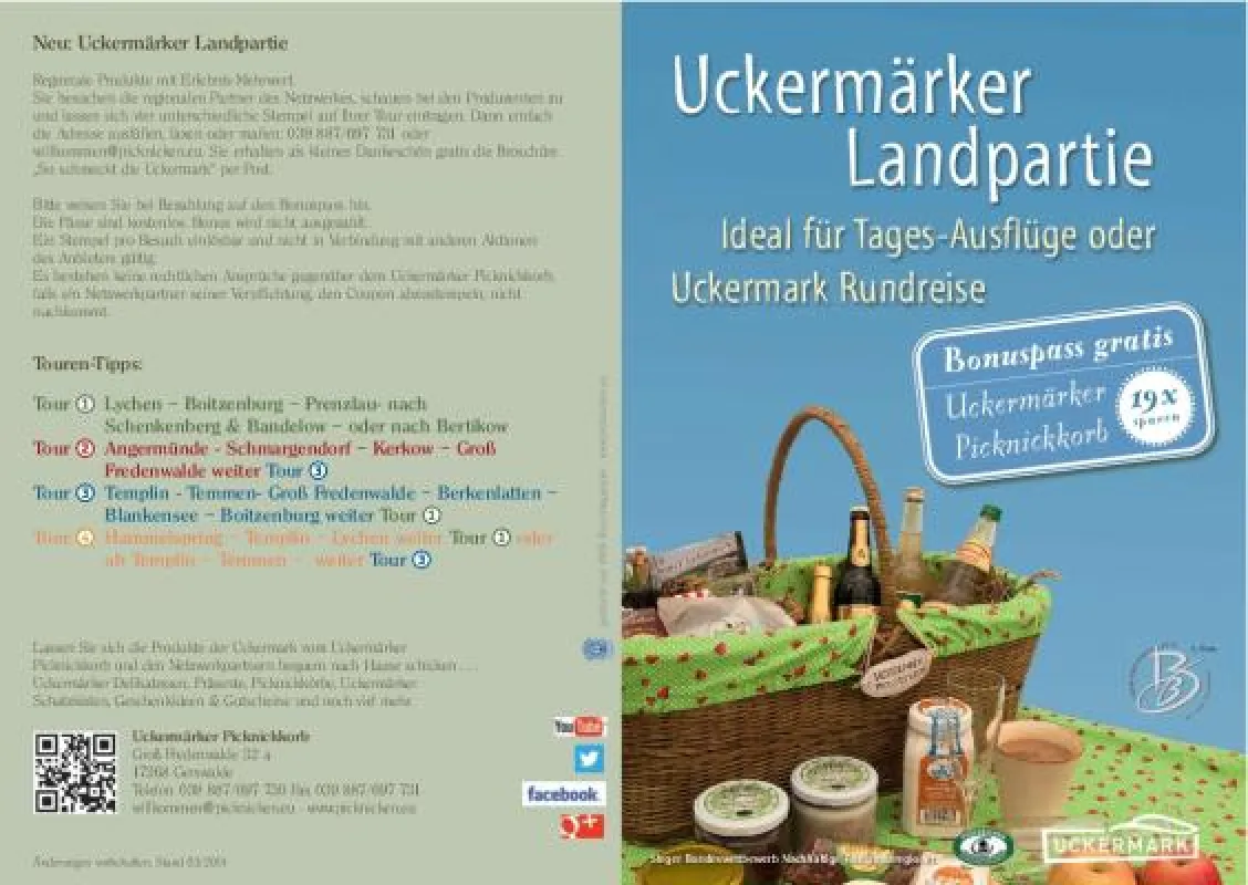 Der Picknickbonuspass des Uckermärker Picknickkorbs