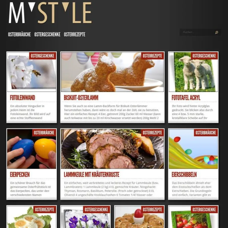 Die Themenseite bietet inhaltliche Vielfalt in ansprechendem Design.