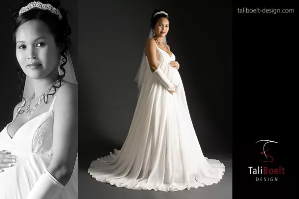 Bild: Ja-Wort zu Dritt. Schwanger heiraten mit TaliBoelt Design in München und Umgebung.