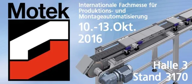 Motek 2016 - Systemlösungen für Automatisierung und Materialfluss Bild: Motek 2016 - Systemlösungen für Automatisierung und Materialfluss