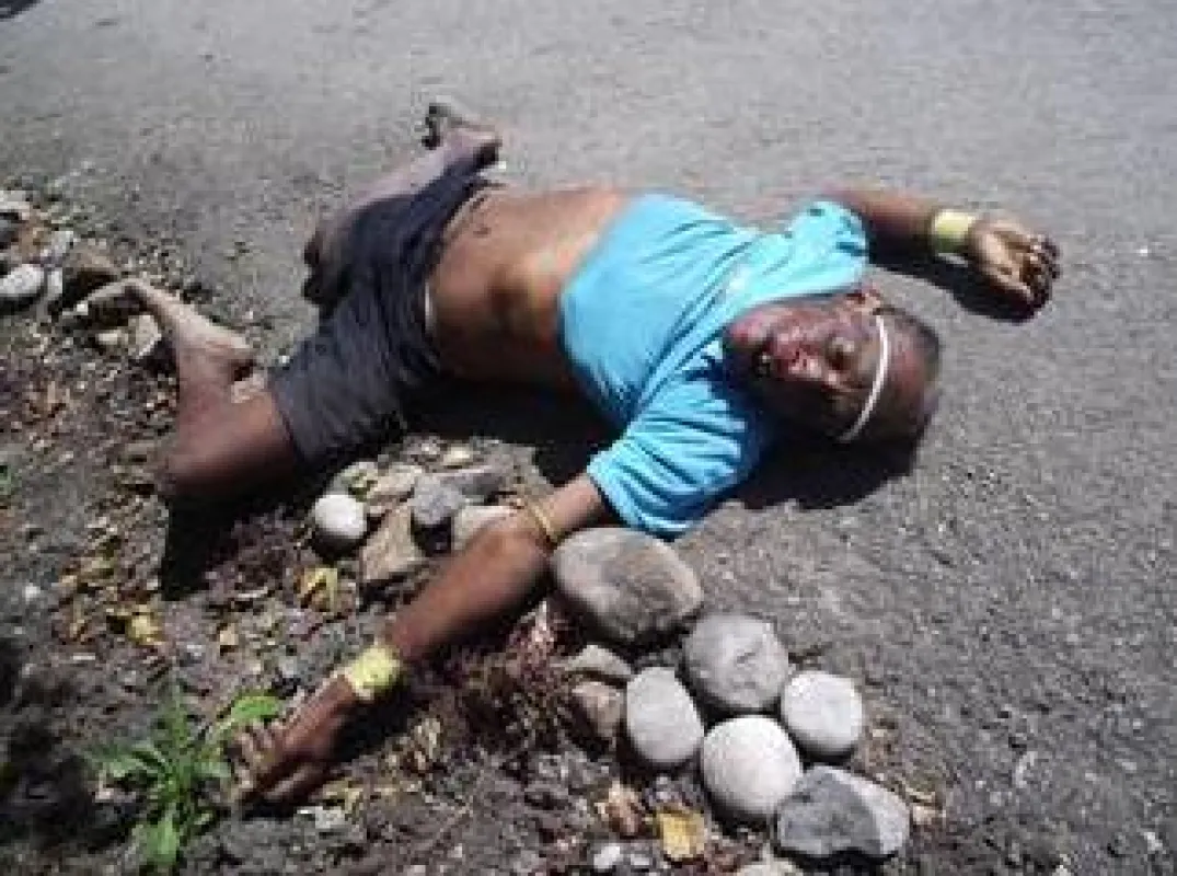 Von indonesischen Sicherheitskräften ermordeter Papua.