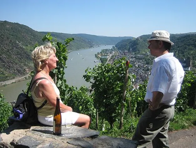 Bild: Rheinsteig wandern im Weinparadies Rheingau