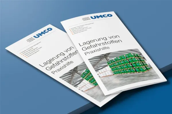 Bild: UMCO Praxishilfe: Faltblatt Lagerung von Gefahrstoffen