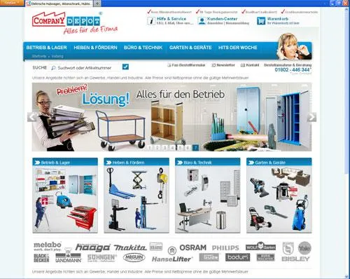 Bild: Gelungener Relaunch: CompanyDEPOT präsentiert neuen Online-Shop