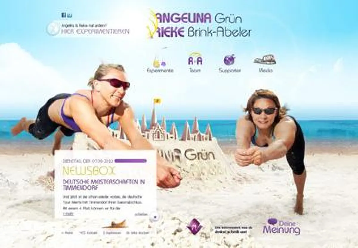 Das Beachvolleyball-Duo präsentiert sich mit einem neuen Internetauftritt