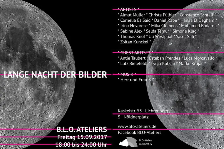 Internationales & interdisziplinäres Programm zur Langen Nacht der Bilder 2017 in den B.L.O.-Ateliers Bild: Internationales & interdisziplinäres Programm zur Langen Nacht der Bilder 2017 in den B.L.O.-Ateliers