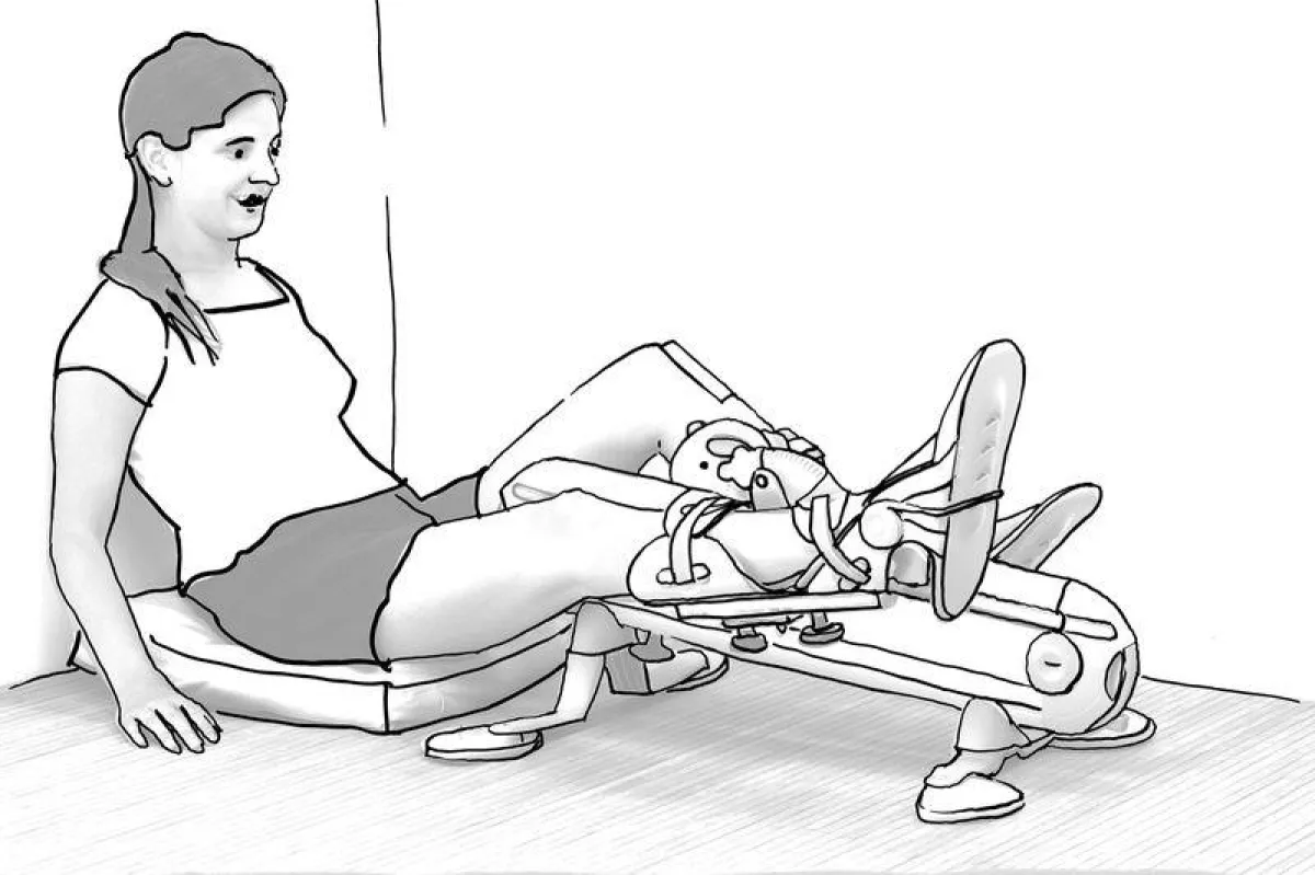 Koordinationsübungen nach Knie-OP mit aktiver Bewegungsschiene Camoped