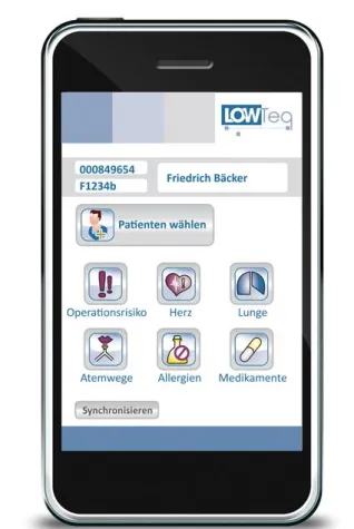 Bild: LOWTeq bringt Prämedikations-Software für Smartphones auf den Markt