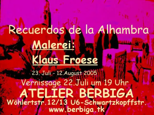 Vernissage „Recuerdos de la Alhambra“ im Atelier Berbiga Bild: Vernissage „Recuerdos de la Alhambra“ im Atelier Berbiga