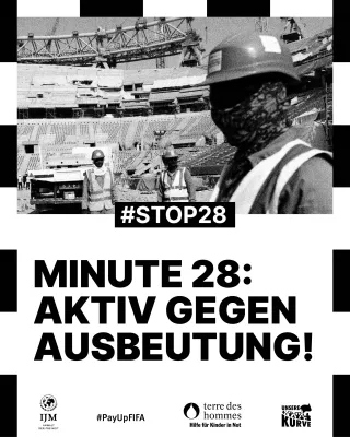 Bild: STOP28: Breites Bündnis ruft zum aktiven Protest gegen Ausbeutung während der WM auf